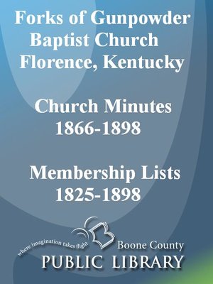 cover image of Gunpowder Baptist Church Minutes